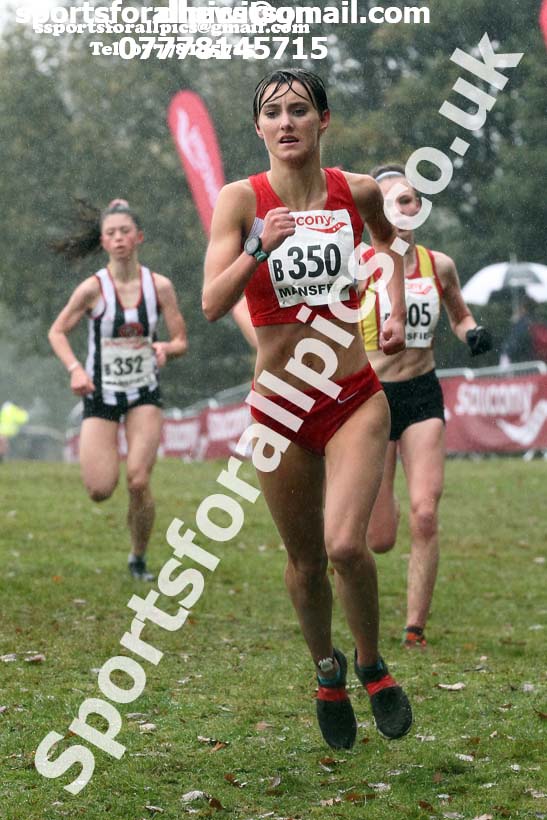 Junior women, National Cross Country Relay Champs., Berry Hill Park, Mansfield.  Photo: David T. Hewitson/Sports for All Pics